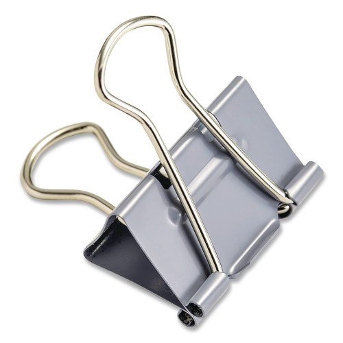 Officemate EZ Binder Clips, (25) Small (0.75"), (25) Medium (1.25"), (5) Large (2"), Gray, 55/Pack