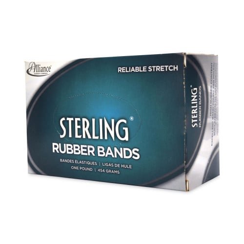 Alliance Sterling Rubber Bands, Size 117B, 0.06" Gauge, Crepe, 1 lb Box, 250/Box