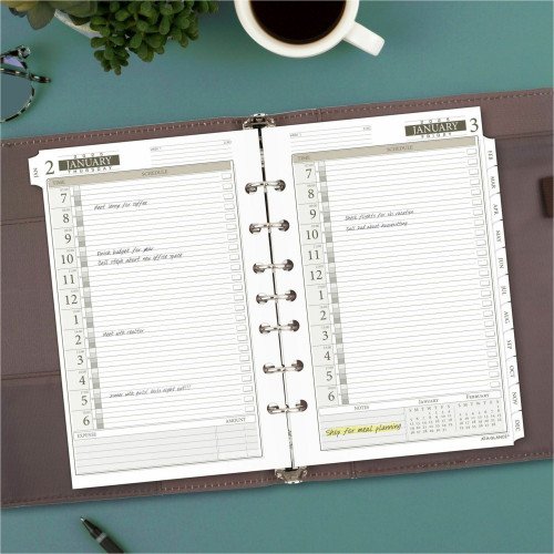 AT-A-GLANCE DayMinder Academic Weekly/Monthly Desktop Planner, 11 x 8.5, Charcoal Cover, 12-Month (July to June): 2025 to 2026