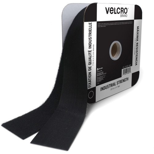 VELCRO® Industrial Fastener Tape 25 ft Length x 2" Width - Black - 1 Roll