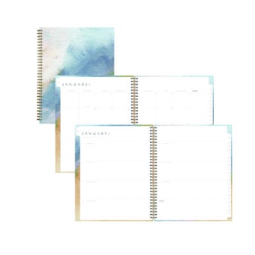 Blue Sky One Tree Planted Andreo Weekly/Monthly Planner, Abstract Artwork, 11" x 8.5", Blue/Sand/Green Cover, 12-Month (Jan-Dec): 2026