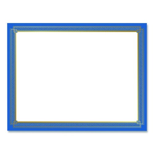 Geographics Tree Free Award Certificates, 8.5 x 11, White with Elegant Blue/Gold Border, 15/Pack
