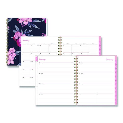 Blue Sky Mimi Pink Weekly/Monthly Planner, Floral Artwork, 11 x 8.5, Pink/Blue/Rose Cover, 12-Month (Jan to Dec): 2026