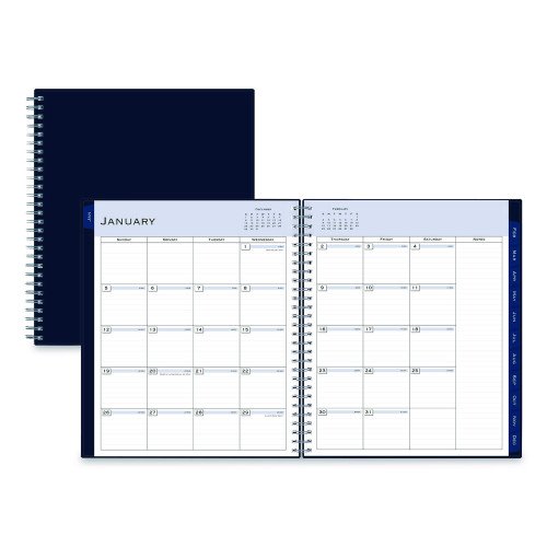 Blue Sky Passages Monthly Planner, 10 x 8, Navy Cover, 12-Month (Jan to Dec): 2026