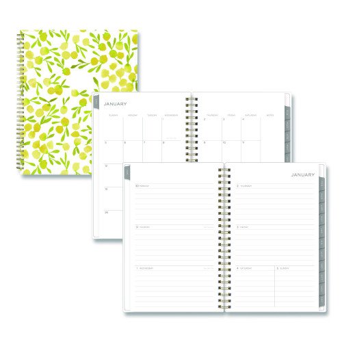 Blue Sky Mimosa Weekly/Monthly Planner, 8 x 5, Lemon Artwork, Yellow/Green/White Cover, 12-Month (Jan to Dec): 2026