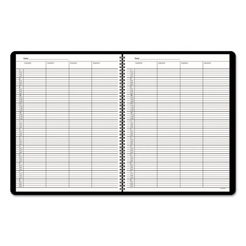 AT-A-GLANCE Four-Person Group Undated Daily Appointment Book, 10.88 x 8.5, Black Cover, 12-Month (Jan to Dec): Undated