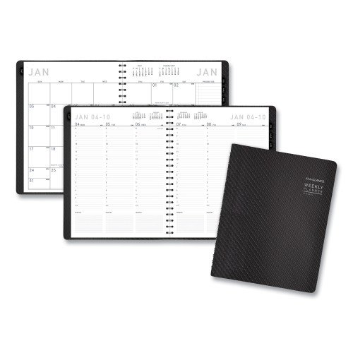 AT-A-GLANCE Contemporary Weekly/Monthly Planner, Vertical-Column Format, 11 x 8.25, Graphite Cover, 12-Month (Jan to Dec): 2026