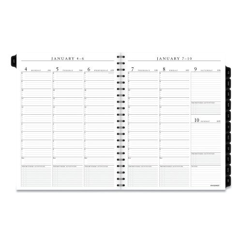 AT-A-GLANCE Executive Weekly/Monthly Planner Refill with 15-Minute Appointments, 11 x 8.25, White Sheets, 12-Month (Jan to Dec): 2026
