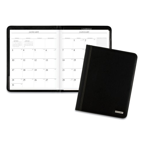 AT-A-GLANCE Executive Monthly Padfolio, 11 x 9, Black Cover, 13-Month: Jan 2026 to Jan 2027