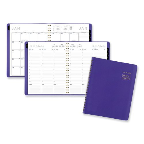 AT-A-GLANCE Contemporary Weekly/Monthly Planner, 11.38 x 9, Purple Cover, 12-Month (Jan to Dec): 2026
