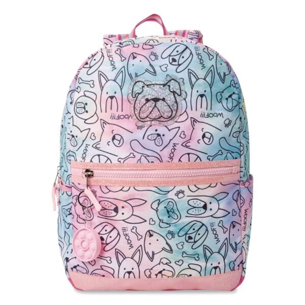 Accessory Innovations Adorable Dogs Life Backpack, 12" x 5" x 16", Tie-Dye Pink/Blue (B22GC54187ST)