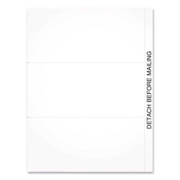 Adams 2024 W-2 or 1099 Blank 3-Up Laser/Inkjet Forms, 8.5 x 3.66, 3 Forms/Sheet, 102 Forms Total (411965)