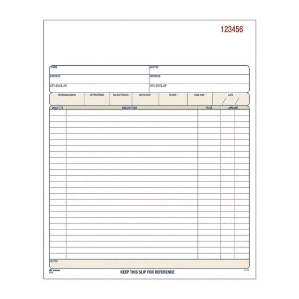 Adams Multipart Sales Order Pad, Three-Part Carbonless, 8.34 x 10.19, 50 Forms Total (TC8100)