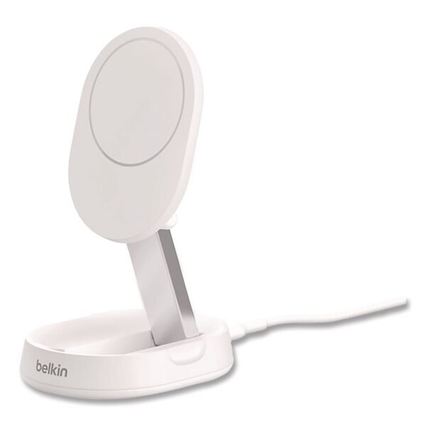 Belkin BOOST CHARGE Pro Convertible Magnetic Wireless Charging Stand, Qi2 Wireless Charging, 15 W, White (WIA008TTWH)