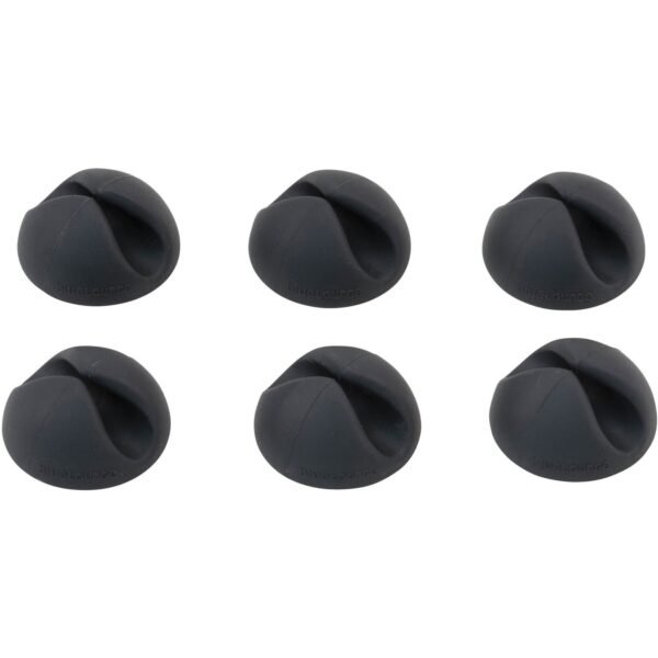 Bluelounge CableDrop Cable Anchors Cable Clip - Black - 1.10" Length - 6 / Pack (BLUCDBL)