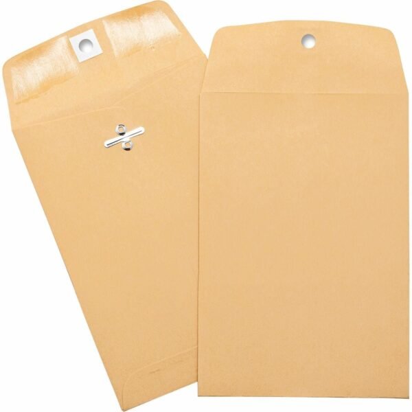 Business Source Heavy-duty Clasp Envelopes Clasp - #35 - 5" Width x 7 1/2" Length - 28 lb - Clasp - Brown Kraft - Kraft - 100 / Box (BSN36672)