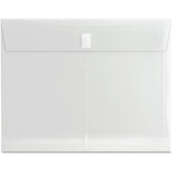 Business Source Letter File Pocket 8 1/2" x 11" - 1" Expansion - Clear - 1 Each (BSN02017)