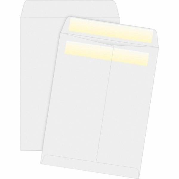 Business Source Press/Seal Catalog Envelopes Catalog - 9" Width x 12" Length - 28 lb - Self-sealing - White - 100 / Box (BSN04648)