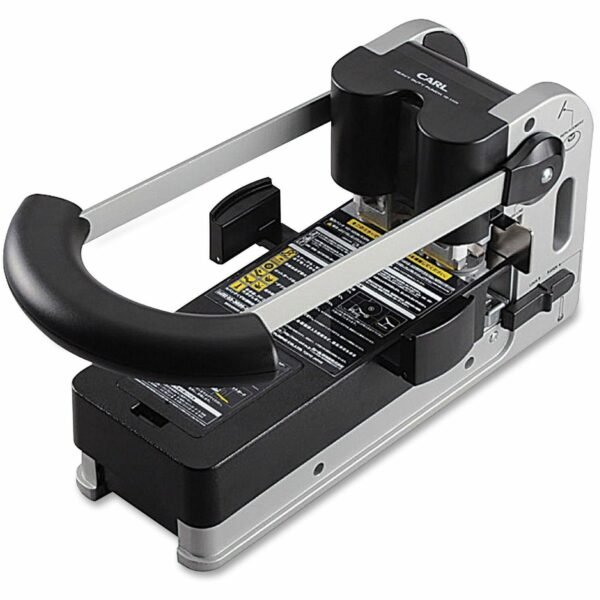 CARL Extra Heavy-duty Two-hole Punch 2 Punch Head(s) - 300 Sheet of 20lb Paper - 1/4" Punch Size - Round Shape - Silver (62300)