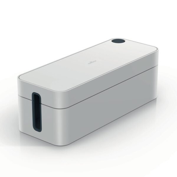 Durable CAVOLINE Cable Management Box, 16" w x 6.1" d x 5.5" h, Large, Gray (503010)