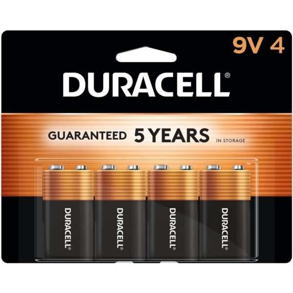Duracell 9-Volt Coppertop Alkaline Batteries, 4-Packs For Multipurpose - 9V - 4/Pack - 12 / Carton (MN16RT4ZCT)