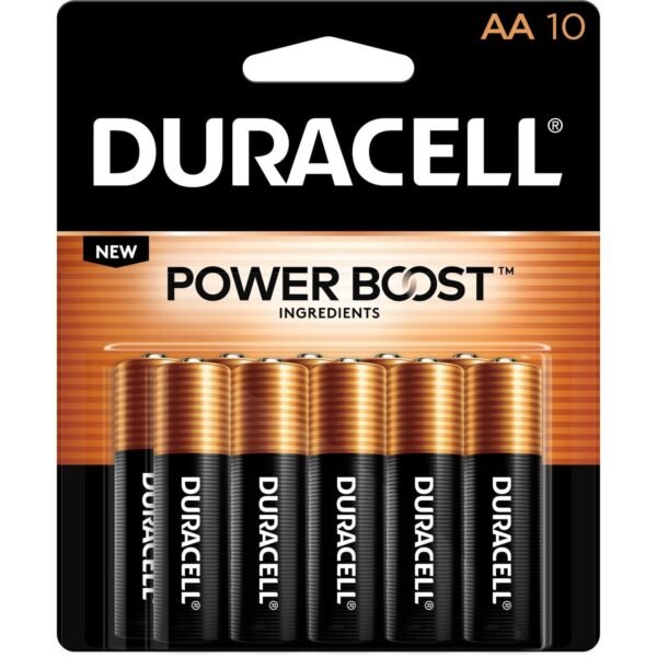 Duracell Coppertop Alkaline AA Battery 10-Packs For Multipurpose - AA - 1.5 V DC - 10/Pack - 48 / Carton (MN1500B10ZCT)