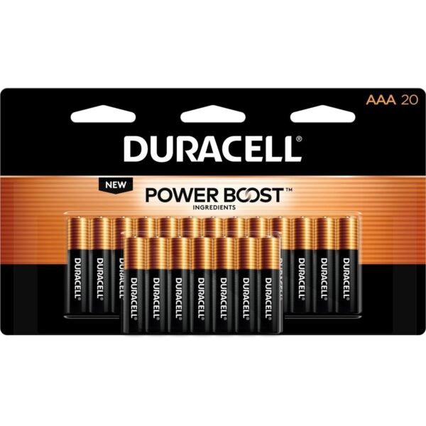 Duracell Coppertop Alkaline AAA Battery 20-Packs For Multipurpose - AAA - 1.5 V DC - 20/Pack - 12 / Carton (MN2400B20CT)