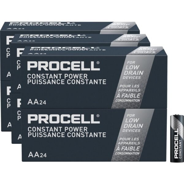 Duracell Procell Alkaline AA Battery Boxes of 24 For Multipurpose - AA - 2100 mAh - 1.5 V DC - 24/Box - 6 / Carton (PC1500BKDCT)