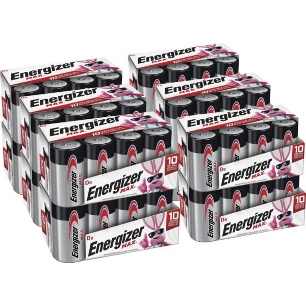 Energizer MAX Alkaline D Battery 8-Packs For Multipurpose - D - 8/Pack - 12 / Carton (E95FP8CT)