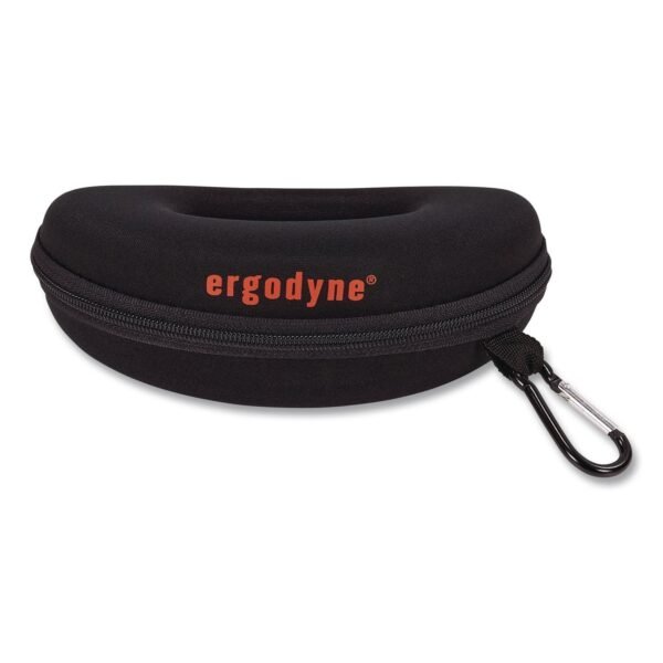 ergodyne Skullerz 3226 Zippered Hard Case with Carabiner, 6.3" x 2.95" x 2.56", Black (19226)