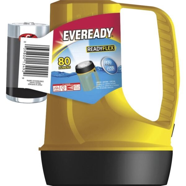 Eveready ReadyFlex LED Floating Lantern LED - 80 lm Lumen - 2 x D - Battery - Yellow - 1 Each (EVGPLN451)