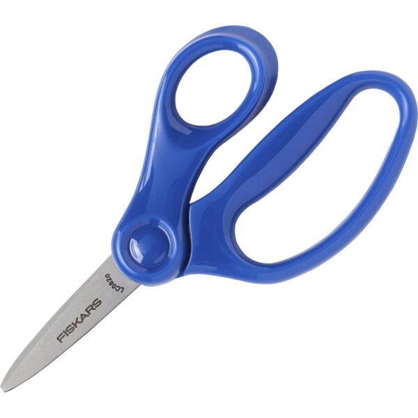 Fiskars 5" Pointed-tip Kids Scissors 5" Overall Length Safety Edge Blade - Pointed Tip - Blue - 1 Each (1943001068)