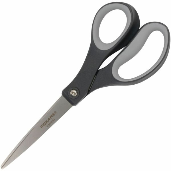 Fiskars Titanium Soft Grip Scissors Titanium Nitride - Gray - 2 / Pack (1067266)