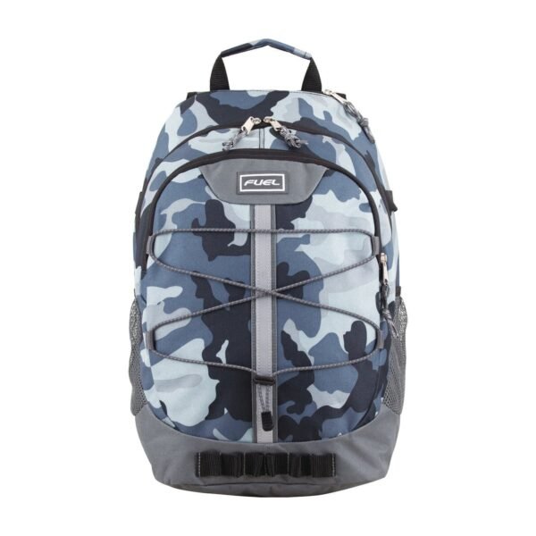 FUEL Terra Sport Bungee Backpack, 15.5", 12.5 x 7.75 x 18, Midnight Camo (117870STMNC)