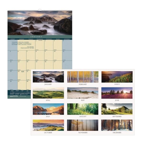 House of Doolittle Earthscapes Recycled Monthly Wall Calendar, Color Landscape Photography, 12 x 16.5, White Sheets, 12-Month (Jan-Dec): 2026 (362)