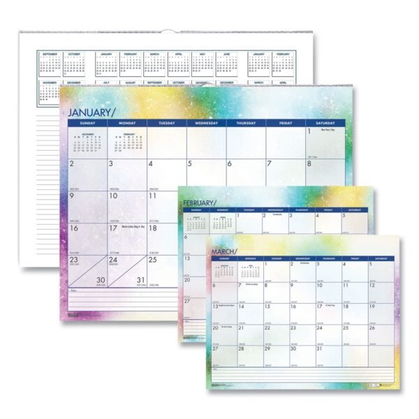 House of Doolittle Recycled Cosmos Wall Calendar, Night Sky Artwork, 14.88 x 12, White/Multicolor Sheets, 12-Month (Jan to Dec): 2026 (3459)