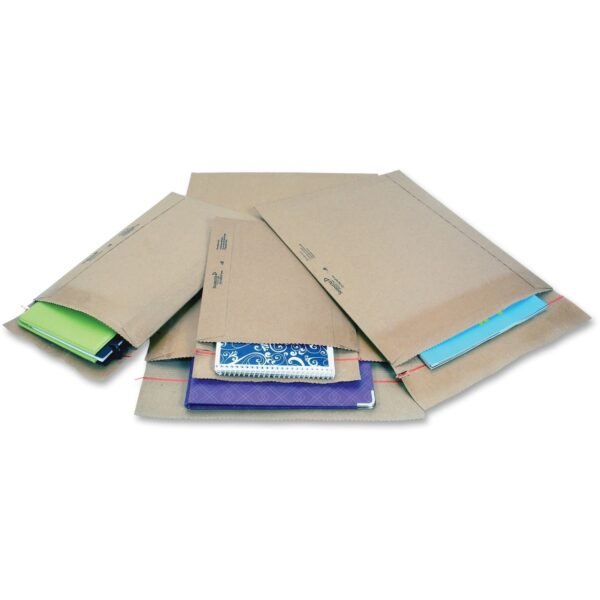 Jiffy Mailer Jiffy Rigi Bag Mailers Shipping - #1 - 7 1/4" Width x 10 1/2" Length - Self-sealing - Natural Kraft - Kraft, Fiberboard - 250 / Carton (66253)