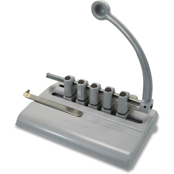 Master Products Adjustable 5-hole Punch 5 Punch Head(s) - 40 Sheet - 11/32" Punch Size - Tan (525M)