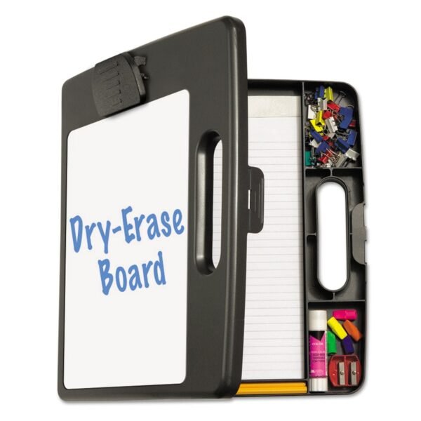 Officemate Portable Dry Erase Clipboard Case, 0.5" Clip Capacity, Holds 8.5 x 11 Sheets, Charcoal (83382)