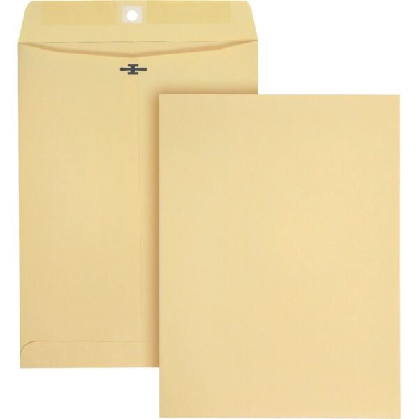 Quality Park 9 x 12 Heavy-duty Clasp Envelopes Clasp - #90 - 9" Width x 12" Length - Clasp/Gummed Flap - 100 / Box (38490)