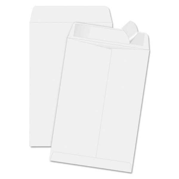 Quality Park Redi-Strip Catalog Envelope, #1 3/4, Cheese Blade Flap, Redi-Strip Adhesive Closure, 6.5 x 9.5, White, 100/Box (44334)