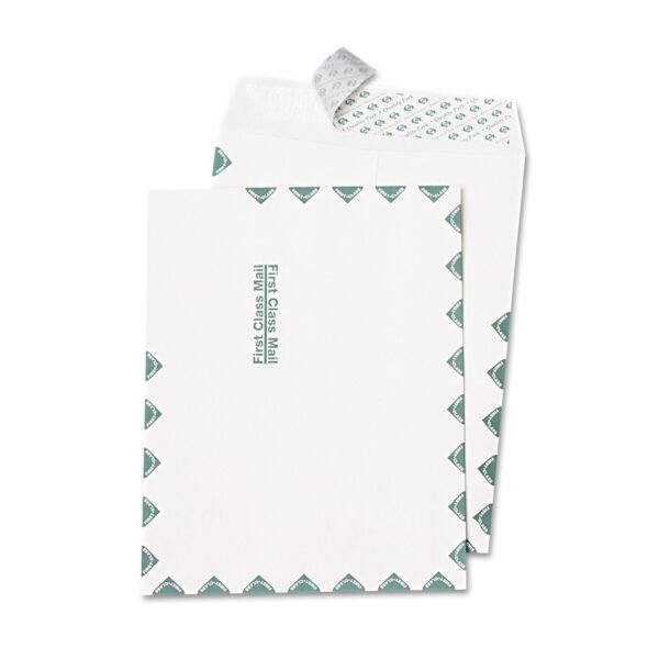 Quality Park Redi-Strip Catalog Envelope, First Class, #13 1/2, Cheese Blade Flap, Redi-Strip Adhesive Closure, 10 x 13, White, 100/Box (44786)