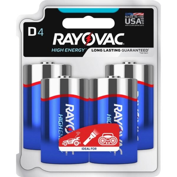 Rayovac Alkaline D Batteries For Multipurpose - D - 4 / Pack (8134TK)