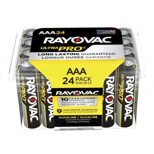 Rayovac Ultra Pro Alka AAA Batteries Storage Pack of 24 For Multipurpose - AAA - 1.5 V DC - 24/Pack - 12 / Carton (ALAAA24PPJCT)