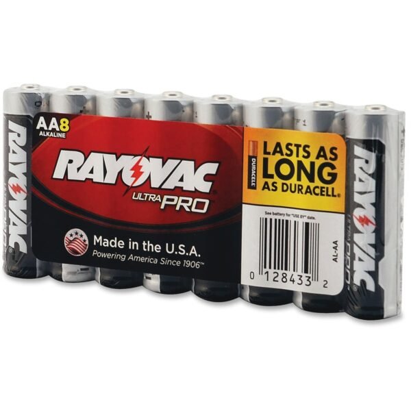 Rayovac Ultra Pro Alkaline AA Battery 8-Packs For Multipurpose - AA - 1.5 V DC - 8/Pack - 12 / Carton (ALAA8JCT)