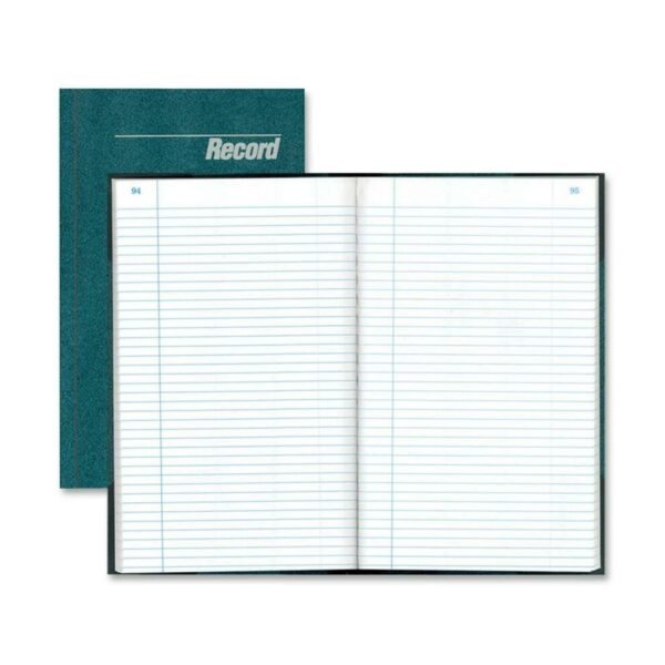 Rediform Granite Series Record Books 300 Sheet(s) - Gummed - 7.25" x 12.25" Sheet Size - Blue - White Sheet(s) - Blue Print Color - Blue Cover - Recycled - 1 Each (56031)