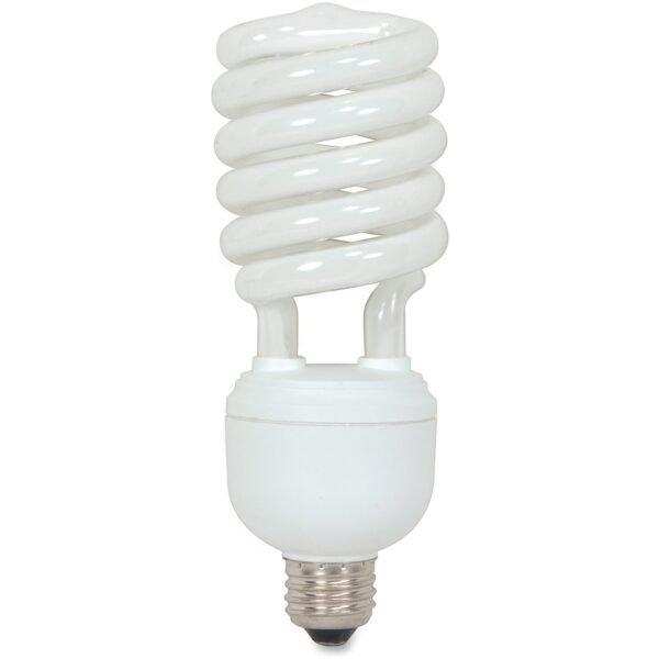 Satco 40-watt T4 Spiral CFL Bulb 40 W - 150 W Incandescent Equivalent Wattage - 120 V AC - 2600 lm - Spiral - T4 Size - Cool White Light Color - E26 Base - 10000 Hour - 4100°K...