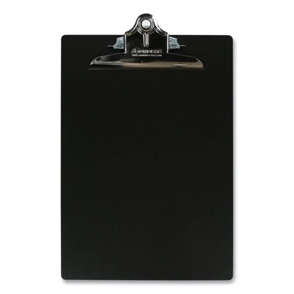 Saunders Aluminum Clipboard, 1" Clip Capacity, Holds 8.5 x 11 Sheets, Black (23517)
