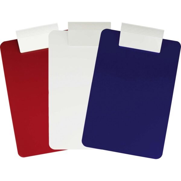 Saunders Antimicrobial Clipboard 8 1/2" x 11" Sheet Size - Red, Blue - 3 / Pack (21612)