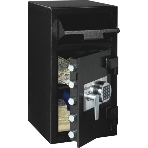 SentrySafe Sentry Safe Depository Electronic Lock Safe 1.60 ft³ - Programmable, Electronic Lock - 5 Live-locking Bolt(s) - Fire Resistant, Water Resistant, Theft Resistant - for...